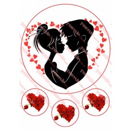 Вафельна картинка Love 054